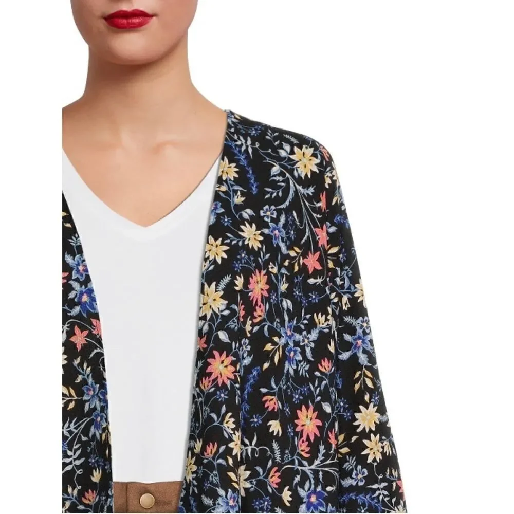 Women’s Waterfall Printed Kimono Layering Piece